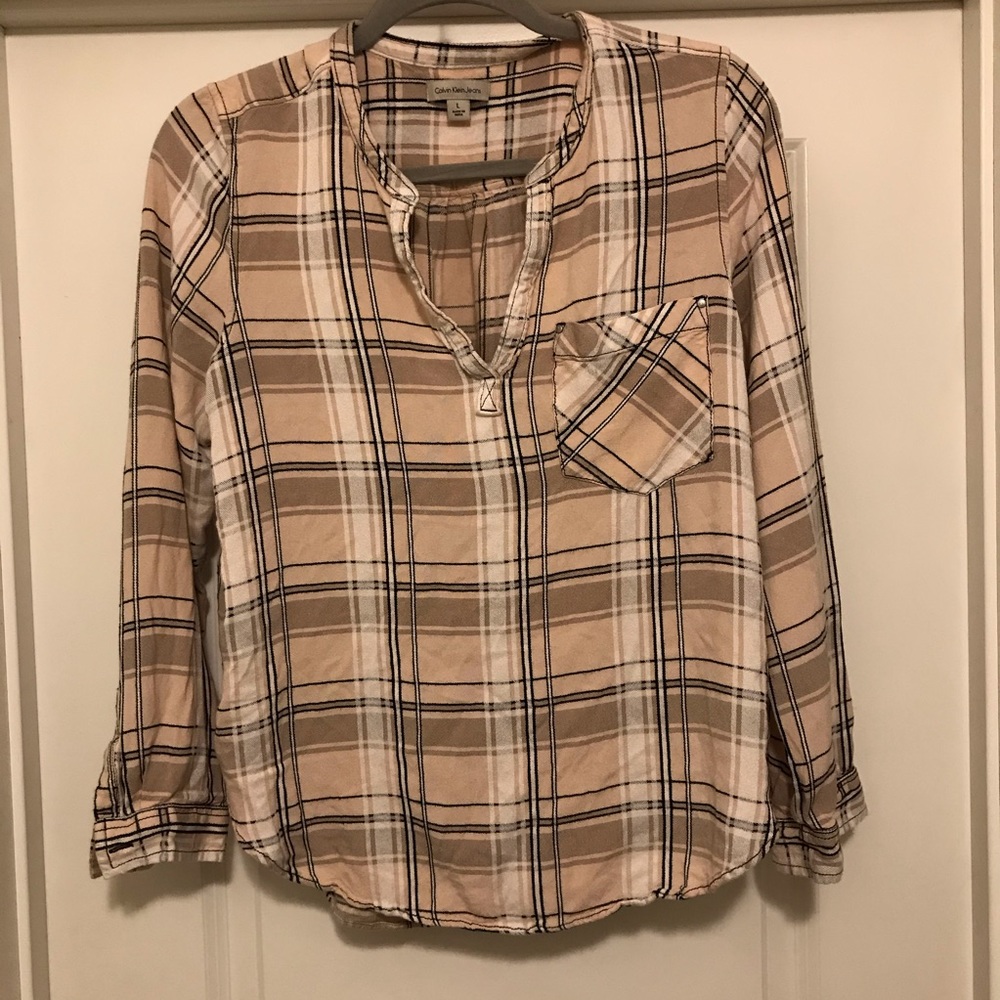 Calvin Klein Flannel Blouse